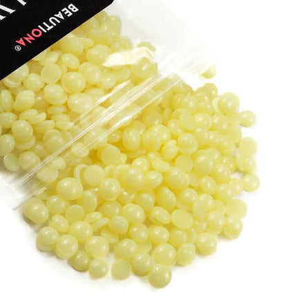 Kietasis depiliacijos vaškas granulėmis Honey, 1000 g, kietasis vaškas mielės pavidalu, skirtas depilacijai