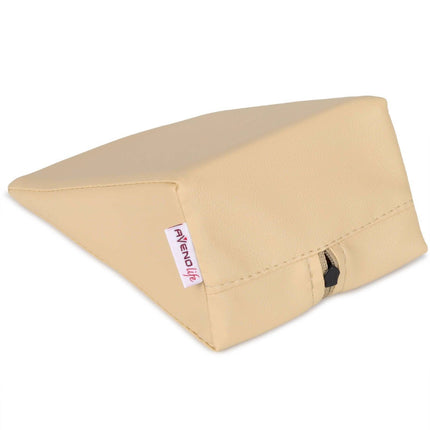 Smėlio spalvos pozicionavimo atrama 20x15x10 cm patogiam paciento palaikymui masažo stalo procedūrų metu