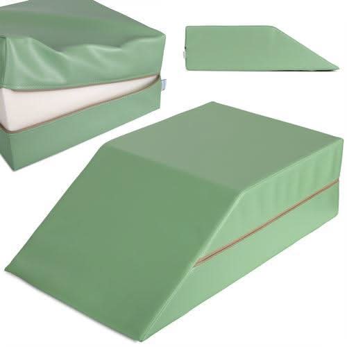 Habys pozicionavimo atrama 70/40x40x20 cm Vinyl Flex K022 žalia – profesionali masažo stalo pagalvė klientų pozicionavimui