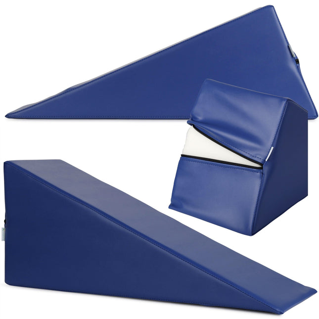 Habys pozicionavimo atrama 70x24x30 cm Vinyl Flex K012 tamsiai mėlyna – profesionali masažo pagalvė klientų pozicionavimui