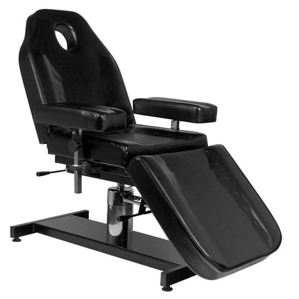PRO INK juoda tatuiruočių kėdė 210H – aukštis reguliuojamas 64–80 cm studijos baldas