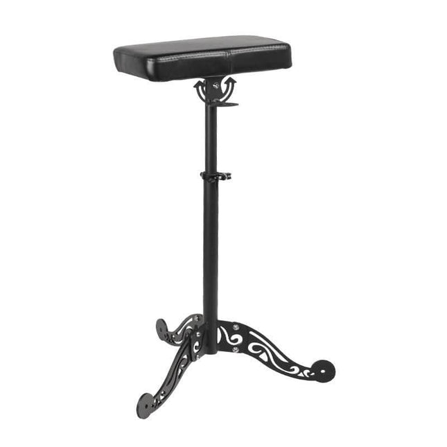 PRO INK 709 juoda tatuiruočių atrama baldai, reguliuojamas aukštis 65–104,5 cm tatuiruočių studijai