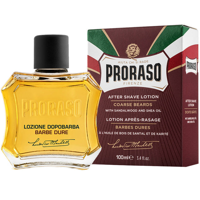 Proraso Coarse After Shave losjonas po skutimosi 100ml – raminantis ir gaivus prieskutiminis losjonas storai odai