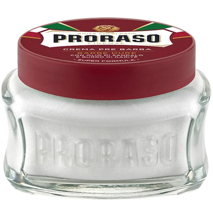Proraso kremas prieš ir po skutimosi kietai barzdai 100 ml – profesionali priežiūra kirpykloms