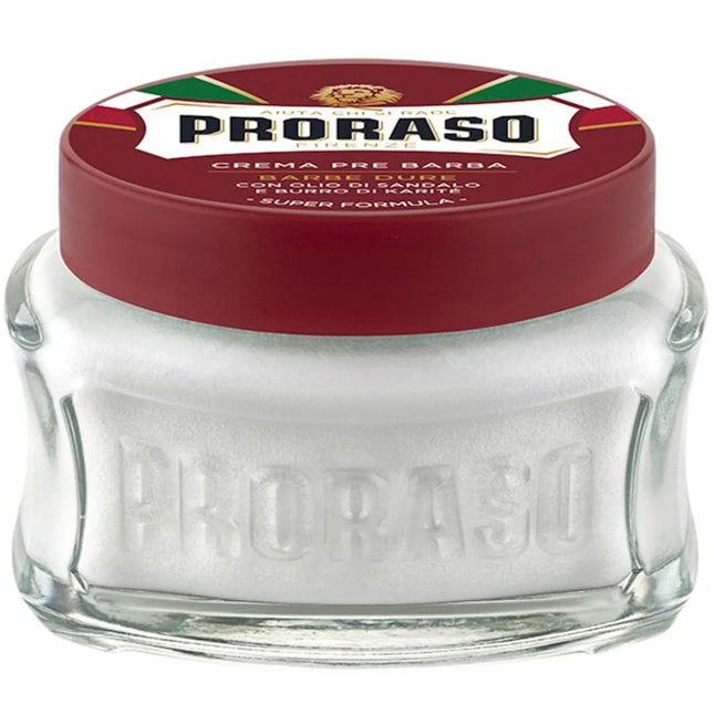 Proraso kremas prieš ir po skutimosi kietai barzdai 100 ml – profesionali priežiūra kirpykloms