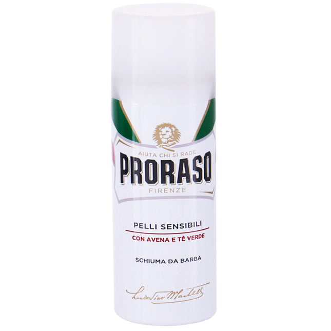 PRORASO WHITE LINE skutimosi putos jautriai odai 50ml – profesionali apsauga kirpykloms