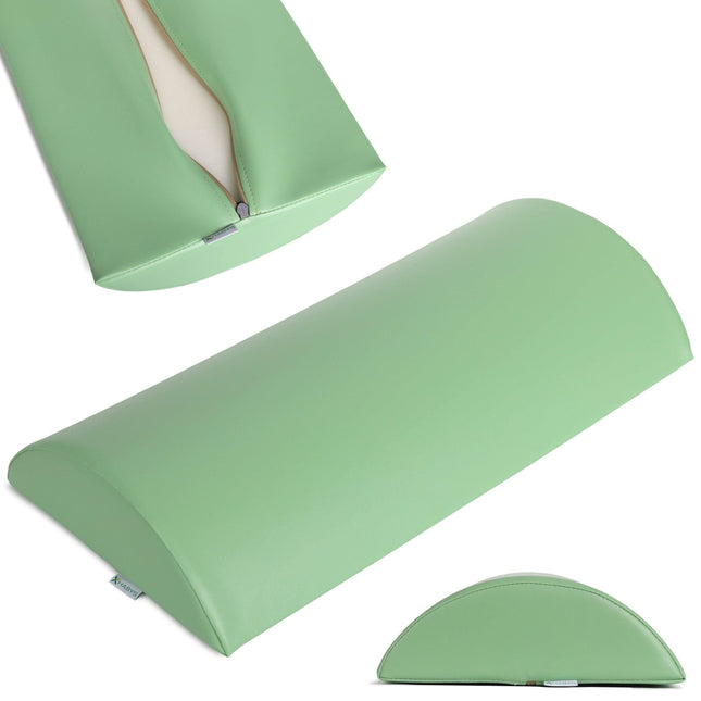Habys pusiau apvali masažo atrama 60x30x10 cm Vinyl Flex K022 žalia – ergonomiška pagalvė klientų komfortui