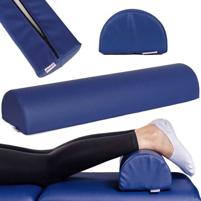 Habys Pusvolelis 60x15x10 cm COMFY BASE K512 mėlynos spalvos – profesionalus masažo pagalbinis volelis salonams