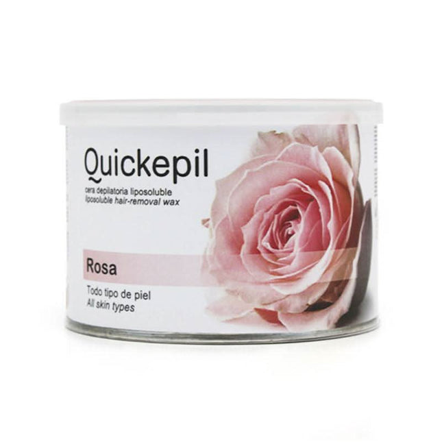 QUICKEPIL depiliacinis vaškas skardinėje ROSA 400ml – bičių vaško pagrindu, su rožių aliejumi jautriai odai