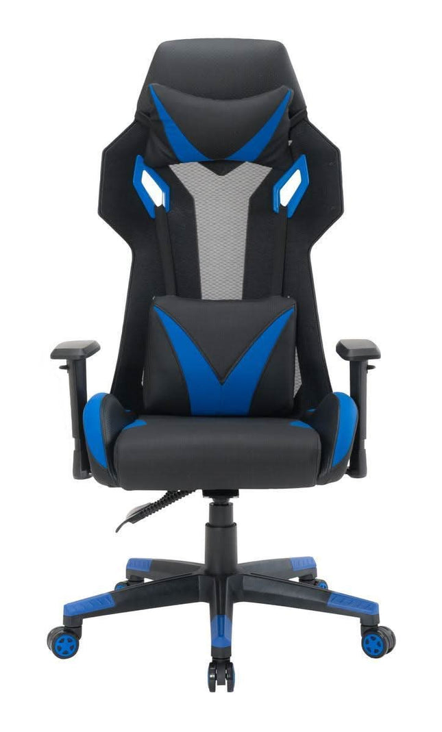 Žaidimų kėdė RACER CorpoComfort BX-5124 mėlyna – ergonomiška kėdė profesionaliam komfortui BS