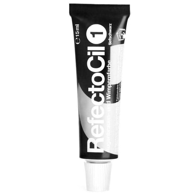RefectoCil antakių ir blakstienų dažai juoda Nr.1 15ml – profesionalūs kosmetikos dažai salonams
