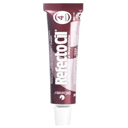 RefectoCil antakių ir blakstienų dažai kaštoninė Nr.4 15ml – profesionali formulė salonams