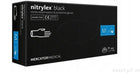 Vienreizlietojamie nitrila cimdi MERCATOR Nitrylex Black, S izmērs, melni, bez pūdera, 100 gab.