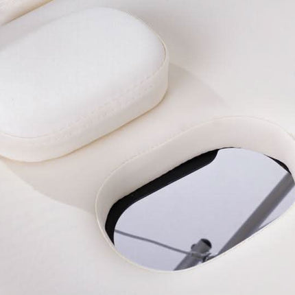 Kosmetologinis masažo stalas RESTPRO ALU 2 – kreminis užpildas ir ergonomiškas paciento gulėjimas