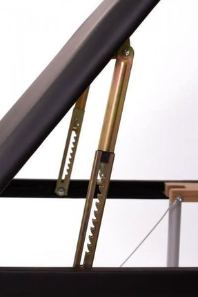 Juodas sulankstomas masažo stalas salonui – RESTPRO ALU 3 su ergonomiška galvos atrama