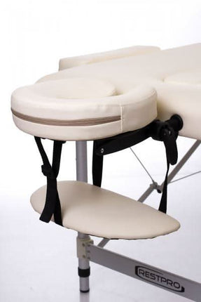 RESTPRO ALU 3 masažo kušetė grožio salonui – stilingas ir ergonomiškas baldas kosmetologui