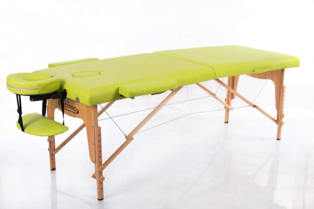RESTPRO Classic-2 Olive profesionalus masažo stalas salonams – ergonomiška kušetė masažo procedūroms