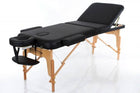 RESTPRO VIP 3 juodas profesionalus masažinis stalas-gultas kosmetologijos salonams ir SPA centramsams