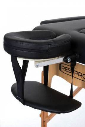 RESTPRO VIP 3 masažinė kušetė juoda – ergonomiška paciento padėties reguliavimo sistema