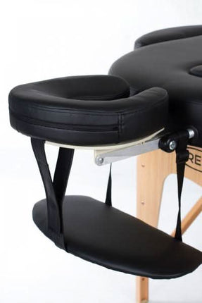 RESTPRO VIP OVAL 2 masažo stalas – ergonomiška oval formos galvos anga ir reguliuojamas aukštis