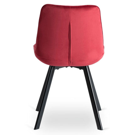 RICK salonų baldas aksominiu bordo paviršiumi – modernus dizainas ir ergonomiška forma klientams