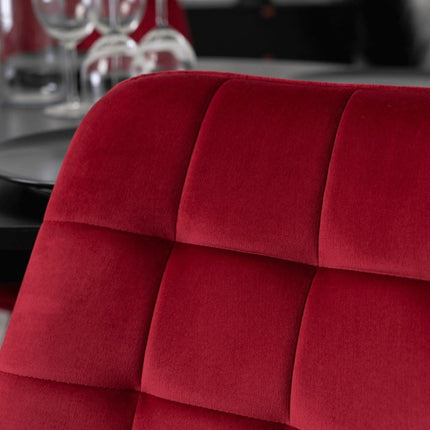 Bordo aksominė RICK laukiamojo kėdė – Mebel Elite kokybė profesionaliems grožio salonams