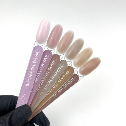 TOUCH Builder Gel Crumble atspalvio 3in1 statybinis gelis manikiūro salonams – tankus ir lengvai modeliuojamas