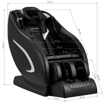 Masažinis krėslas SAKURA CLASSIC 305 detalė – siūlės ir apmušalų kokybė profesionaliam salonui