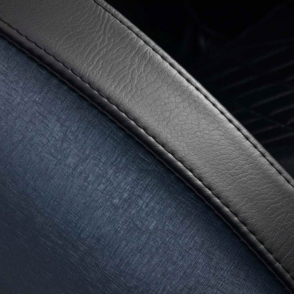 Mėlynas SAKURA masažinis krėslas iš priekio – stabili metalinė konstrukcija su chromuotomis detalėmis