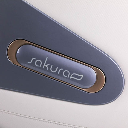 SAKURA COMFORT PLUS 806 pilkos spalvos masažinis fotelis – atsparaus dirbtinio odos apmušalo baldas