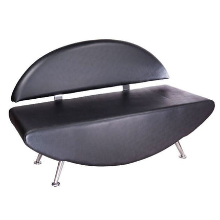 Salono laukiamojo sofa CARINI BD-6710 juoda – profesionali laukiamojo zona grožio salonams ir kirpykloms