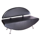 Salono laukiamojo sofa CARINI BD-6710 juoda – profesionali laukiamojo zona grožio salonams ir kirpykloms