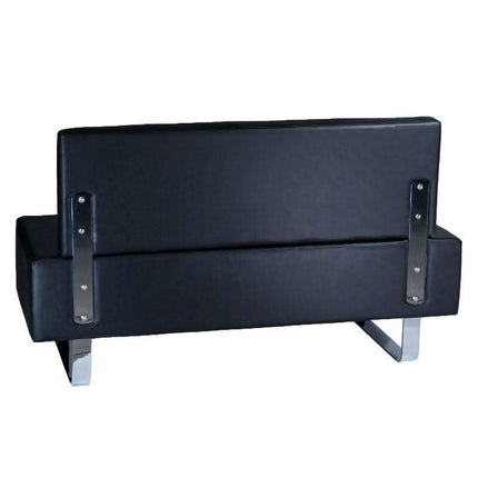 Juoda MESSINA BD-6713 sofa kirpyklos ar kosmetologijos salono laukiamajam – stilingas ir patikimas baldas