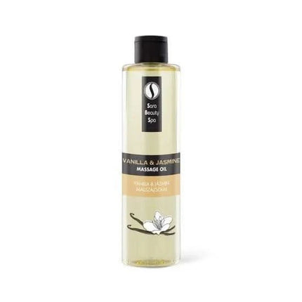 Sara Beauty Spa masažo aliejus Vanilla & Jasmine 250 ml – minkštinantis kūno masažo aliejus profesionaliam naudojimui