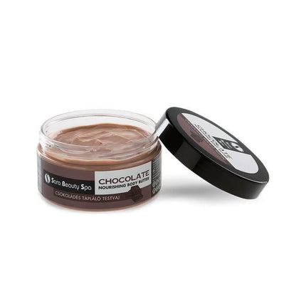 Sara Beauty Spa šokoladinis maitinamasis kūno sviestas 300 g – intensyviai maitina ir drėkina odą profesionaliems kūno procedūroms