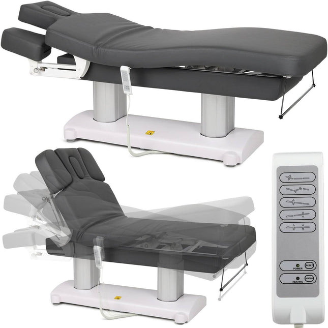 Habys GEMINI FLEX HEAT K429 šildoma elektrinė masažo lova 4 varikliai pilka profesionaliam grožio salonui