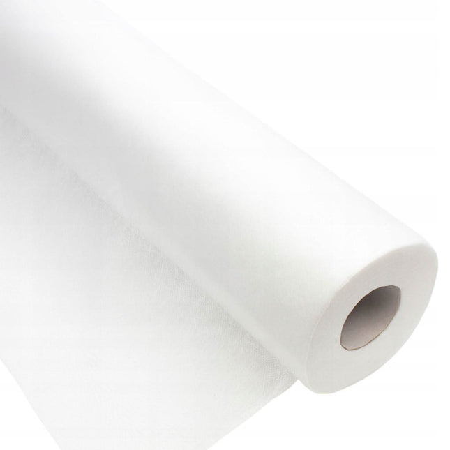 Silk Eko 30G vienkartinė paklodė-flizelinas 70cm x 50m su perforacija – higieniška apsauga procedūrų stalams grožio salonuose