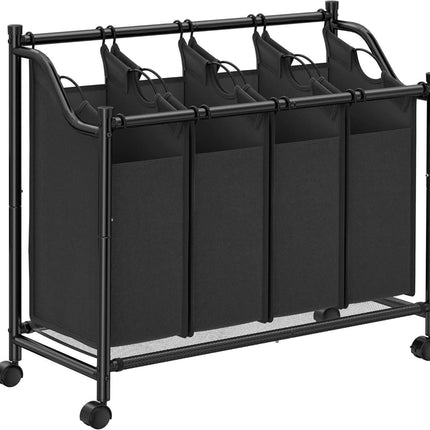 Hurtmeblowy skalbinių krepšys ant ratukų LSF005 4x35L – patogus rūbų surinkimas salone