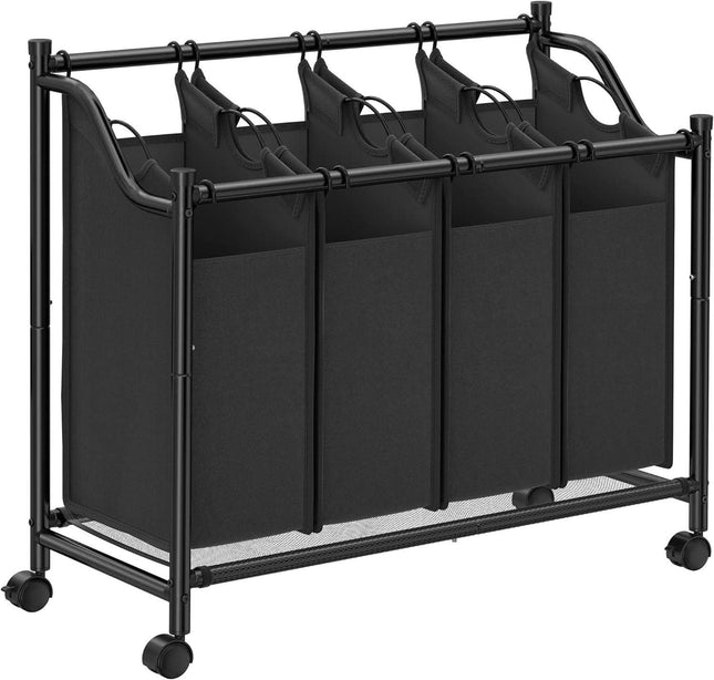 Hurtmeblowy skalbinių krepšys ant ratukų LSF005 4x35L – patogus rūbų surinkimas salone