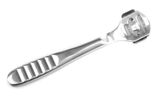 SNIPPEX OMEGA pedikiūro įrankis suragėjusiai pėdų odai šalinti – nerūdijančio plieno, skirtas salonams