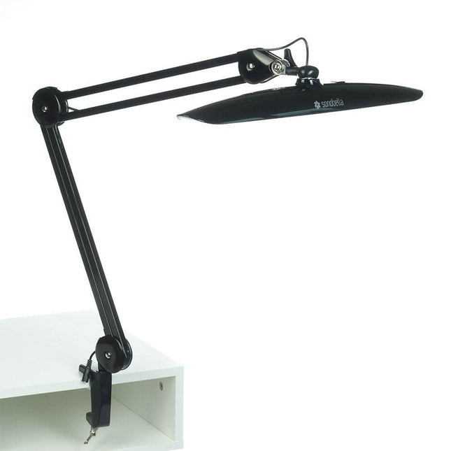 Stalinė LED lempa SONOBELLA BSL-01 CLIP 24W juoda – profesionali clip tvirtinimo sistema stalui grožio salonams