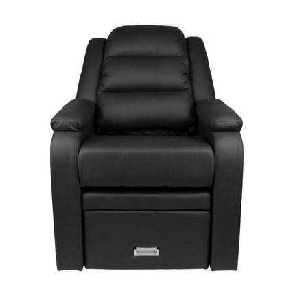 Juoda HILTON SPA kėdė su reguliuojamu atlošu – ergonomiška meistro darbo vieta salone