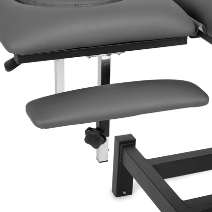 Pilkos spalvos ergonomiškas reabilitacijos stalas Habys Fortis 5 ERGO sveikatos kabinetuose