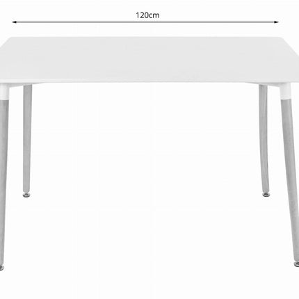 Baltas ADRIA 120x80cm procedūrų stalas profesionaliam grožio kabinetui