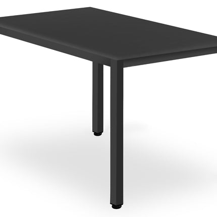 Hurtmeblowy TESSA 120x60cm juodas grožio stalas juodomis kojomis – profesionalus darbo paviršius salonui