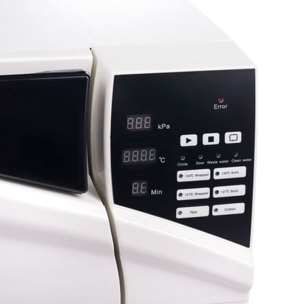 BS SteamIT autoklavas 18L kirpykloms ir manikiūro salonams – B klasės sterilizacijos ciklas su LCD ekranu