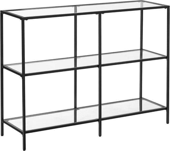 Hurtmeblowy LGT027B01 stiklinė konsolė su lentynomis – elegantiška salone ekspozicijai