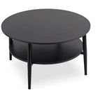 Mebel Elite PAULO MAX kavos staliukas juodas 80 cm – stilingas baldas grožio salonui