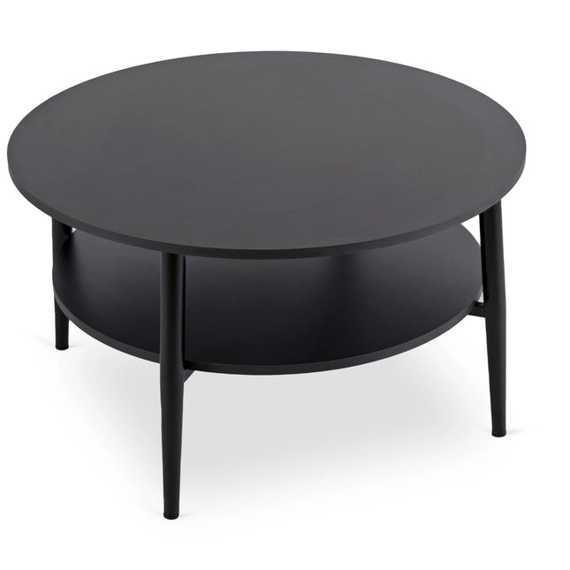 Mebel Elite PAULO MAX kavos staliukas juodas 80 cm – stilingas baldas grožio salonui