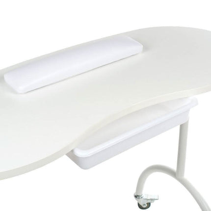 Mobilus manikiūro stalas BD-3416 ant ratukų – lengvai perstumimas ir kompaktiškai sulankstomas salonui